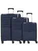 D&N Travel Line 4000 4-Rollen Kofferset 3tlg. in navy