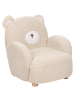 Beliani Kindersessel BOO in Beige/Braun - (W) 58 x (H) 56 x (L) 62 cm