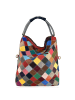 Florence Leder Shopper, Schultertasche Florence Tasche mehrfarbig ca. 46cm