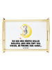 Mr. & Mrs. Panda Tablett Pinguin Mond mit Spruch in Weiß