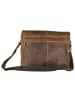 Greenburry Vintage Revolver Bag Umhängetasche Leder 40 cm in braun