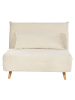 Beliani Schlafsofa SETTEN in Weiß/Braun - (W) 104 x (H) 82 x (L) 90 cm