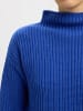 SELECTED FEMME Gemütlicher Strickpullover mit Rollkragen und Seitenschlitz in Blau-2