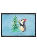 Mr. & Mrs. Panda Sauberlaufmatte Pinguin Weihnachtsbaum ohne Spruch in Eisblau