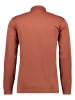 Ragman Softknit-Polo mit Brusttasche, Langarm in Orange