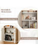 COSTWAY Bücherregal 3-stöckig 60x30x140cm in Beige