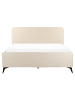Beliani Doppelbett VALOGNES in Beige/Schwarz - (W) 172 x (H) 110 x (L) 220 cm