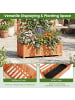 COSTWAY Blumenkasten mit Rankgitter 90x35x150cm in Orange