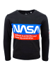 Nasa Langarmshirt NASA in Schwarz