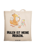 Mr. & Mrs. Panda totebag Fuchs  Malen mit Spruch in Creme