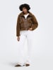 ONLY Lederjacke in Woodsmoke