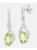 Diamant L'éternel Ohrringe aus 375 Weißgold mit 1.05 Karat Diamant mit Peridot