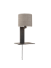 GOOD&MOJO Wandlampe Andes - Bambus Schwarz/Taupe - 19x24x36cm