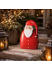 AltoBelli Deko Figur SANTA Weihnachtsmann MEDIUM Rot Weiß Metall 33x50 cm