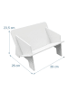 relaxdays Bücherregal in Weiß – (H)23,5 x (B)39 x (T)26 cm