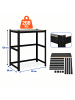 relaxdays Waschmaschinenregal in Schwarz - (B)90 x (H)120 x (T)60 cm