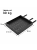 relaxdays Teleskopschublade in Schwarz - (B)31-52 x (H)7,5 x (T)53 cm