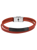 Adeliás Damen Armband aus Leder 21 cm in schwarz