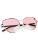 styleBREAKER Cateye Sonnenbrille in Gold / Pink getönt