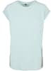 Urban Classics Urban Classics Damen Ladies Color Melange Extended Shoulder Tee in aqua melange