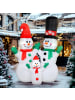 Outsunny Aufblasbar Schneemann-165L x 80B x 180H cm-Weiß
