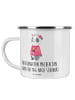 Mr. & Mrs. Panda Emaille Tasse Brautjungfern Wunder mit Spruch in Weiß