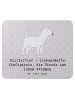 Mr. & Mrs. Panda Mouse Pad Bullterrier Kraftpaket mit Spruch in Grau Pastell