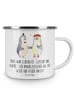 Mr. & Mrs. Panda Camping Emaille Tasse Hochzeitsfeier Freude mit... in Weiß