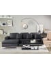 Beliani Ecksofa OSLO in Schwarz/Silber - (W) 270 x (H) 64 x (L) 151 cm