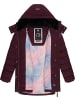 ragwear Winterjacke Ashanta Block in Wine Red