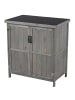 relaxdays Gartenschrank in Grau - (B)75 x (H)88 x (T)44 cm
