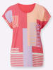 Sieh an! Rundhalsshirt in grapefruit-flieder-bedruckt