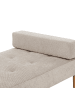 Beliani Chaiselongue NIORT in Beige/Braun - (W) 74 x (H) 40 x (L) 200 cm