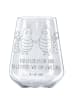 Mr. & Mrs. Panda Weinglas Sternzeichen Zwilling mit Spruch in Transparent