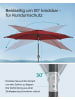 SONGMICS Sonnenschirm Sheld in Rot - (H)252 x Ø290 cm