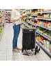 HOMCOM Einkaufswagen in Schwarz 59,5L x 46B x 97H cm