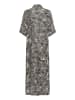 Kaffe Kleid KAthora Loose fit in Feather Gray Leaf Print