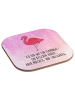 Mr. & Mrs. Panda Glasuntersetzer Flamingo Classic mit Spruch in Aquarell Pink