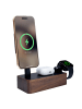 ALLDOCK Alldock Smartboost Walnut, Ladegerät für iPhone, Airpods und Apple Watch