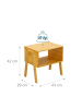 relaxdays 2 x Nachttisch in Natur - (B)43 x (H)42 x (T)29 cm
