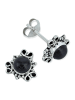 mantraroma 925er Silber - Ohrstecker (L) 10 x (B) 10 mm mit Onyx