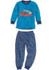 Playshoes Kinder Schlafanzug "Schlafanzug Frottee Feuerwehr" in Blau