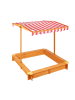 relaxdays Sandkasten in Natur - (B)117 x (H)117 x (T)117 cm