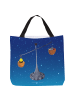 Mr. & Mrs. Panda Shopper Tasche Sternzeichen Waage ohne Spruch in Sternenhimmel Blau