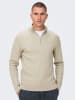 Only&Sons Freizeit Pullover ONSPHIL Polo Strick Sweater in Beige-2