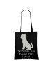 Mr. & Mrs. Panda Tote Bag Labrador Freund mit Spruch in Schwarz
