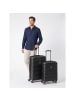 Delsey Meteor 4-Rollen Kofferset S+M mit Dehnfalte deep black