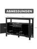 COSTWAY Sideboard mit Weinregal in Schwarz