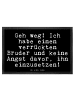 Mr. & Mrs. Panda Gummimatte Geh weg! Ich habe... mit Spruch in Schwarz