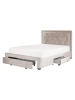 Beliani Doppelbett LIEVIN in Beige - (W) 145 x (H) 122 x (L) 217 cm